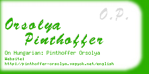 orsolya pinthoffer business card